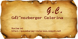 Günszberger Celerina névjegykártya
